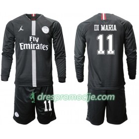 Paris Saint-Germain Dres DI MARIA 11 Jodan Crna Dječji Treći 2018/19 Dugim Rukavima
